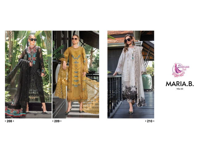 Dinsaa Maria B Vol 3 Embroidery Pakistani Salwar Kameez
